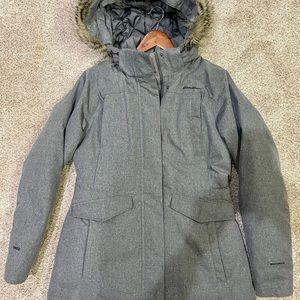 Eddie Bauer Coat Down Fill EB650 WeatherEdge Women's Medium Grey Winter Parka
